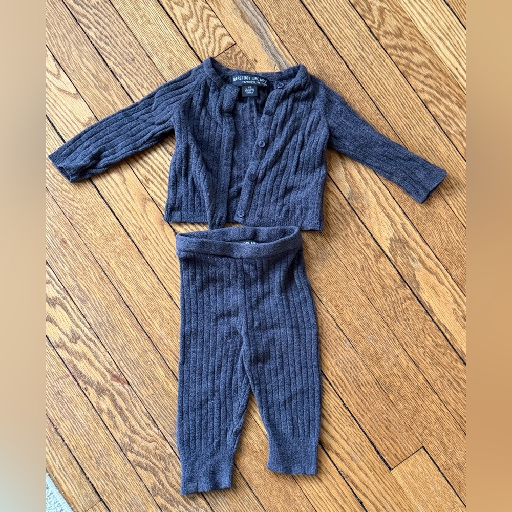 Barefoot Dreams Baby Matching Sweater Set - Size 3-6 Months